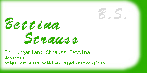 bettina strauss business card